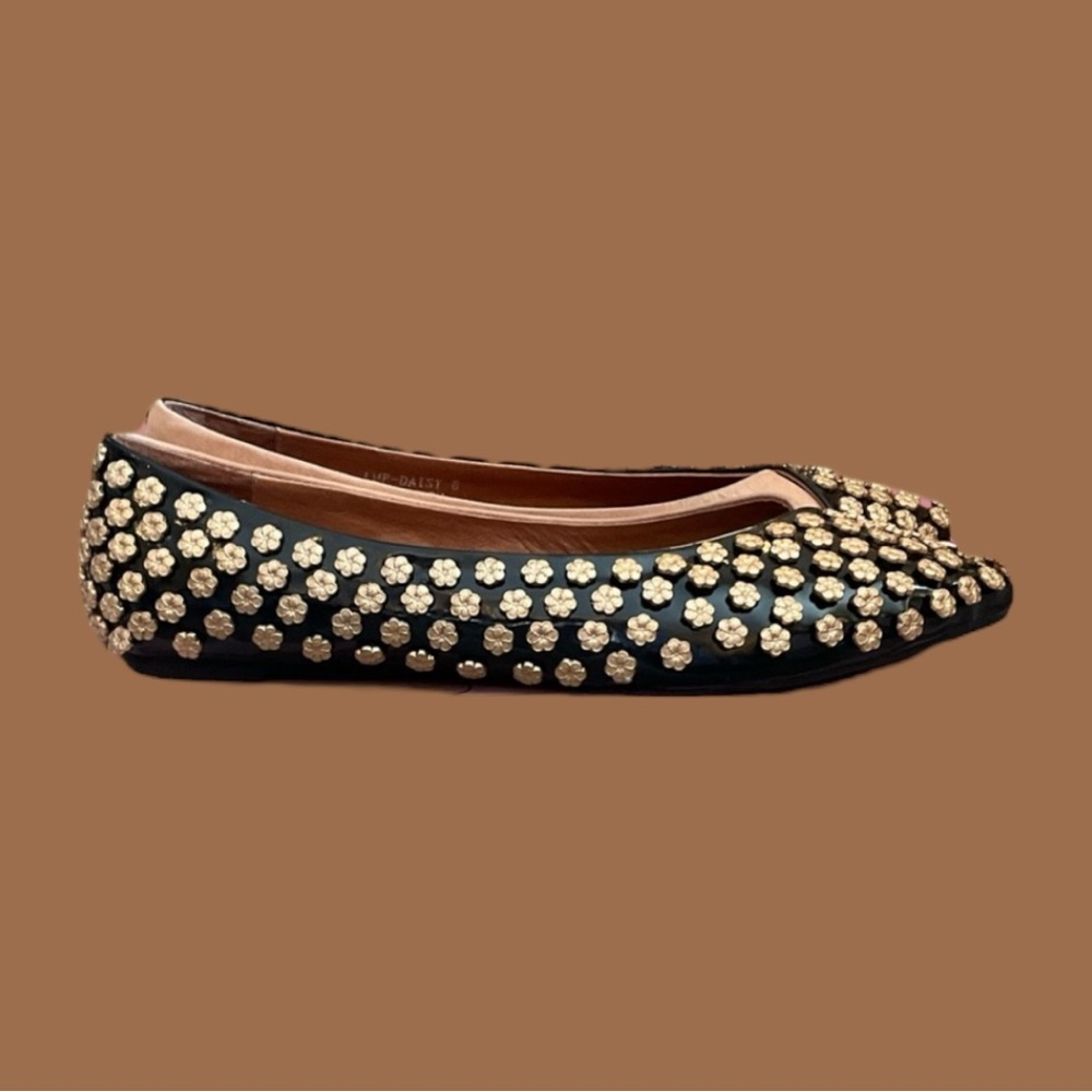 Jeffrey Campbell Metal Daisy Flats With Box - Picture 7 of 10